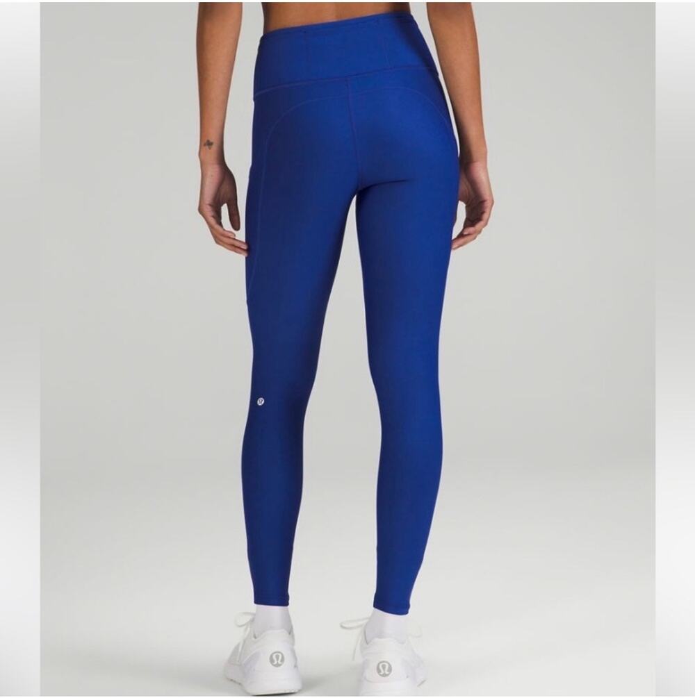 Lululemon Leggings Womens 6 Fast and Free High-Rise Fleece Tight 28" Psychic Run